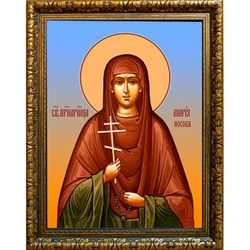 Мария Носова, послушница, преподобномученица. Икона на холсте.