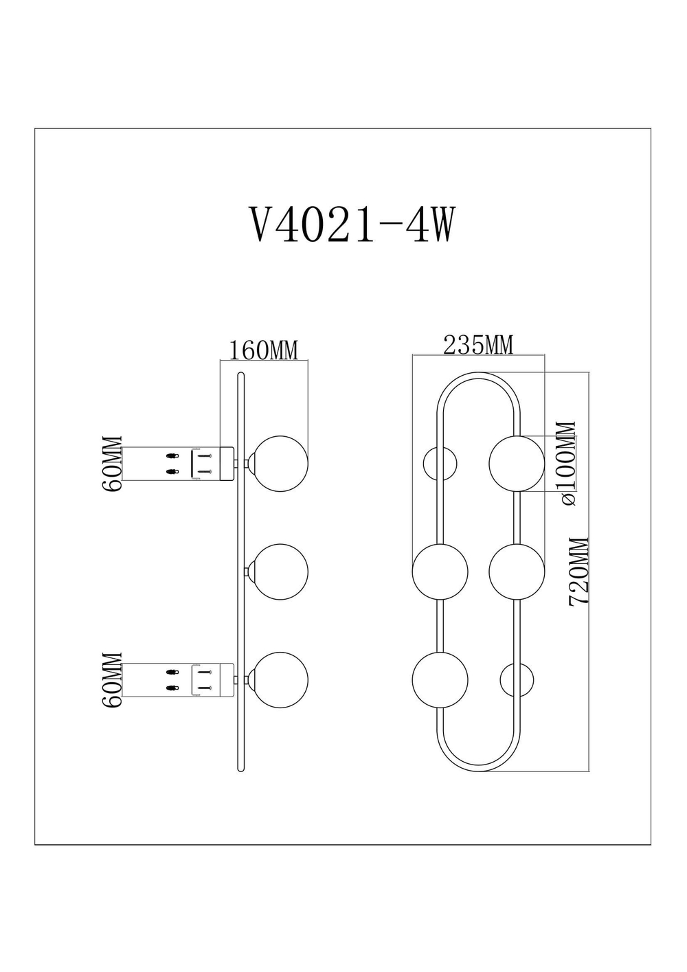 Настенный светильник Moderli V4021-4W Krona