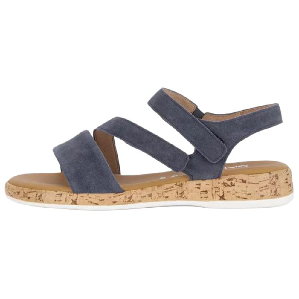 Gabor Suede One Strap Sandals 3.5cm Women"s Blue
