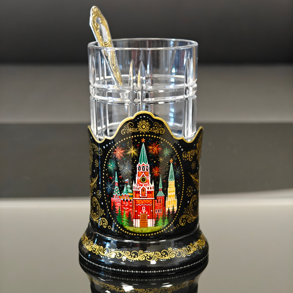 Чайный набор "Москва. Кремль" (Ручная роспись Палех)