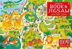 Usborne Book and Jigsaw At the Zoo
