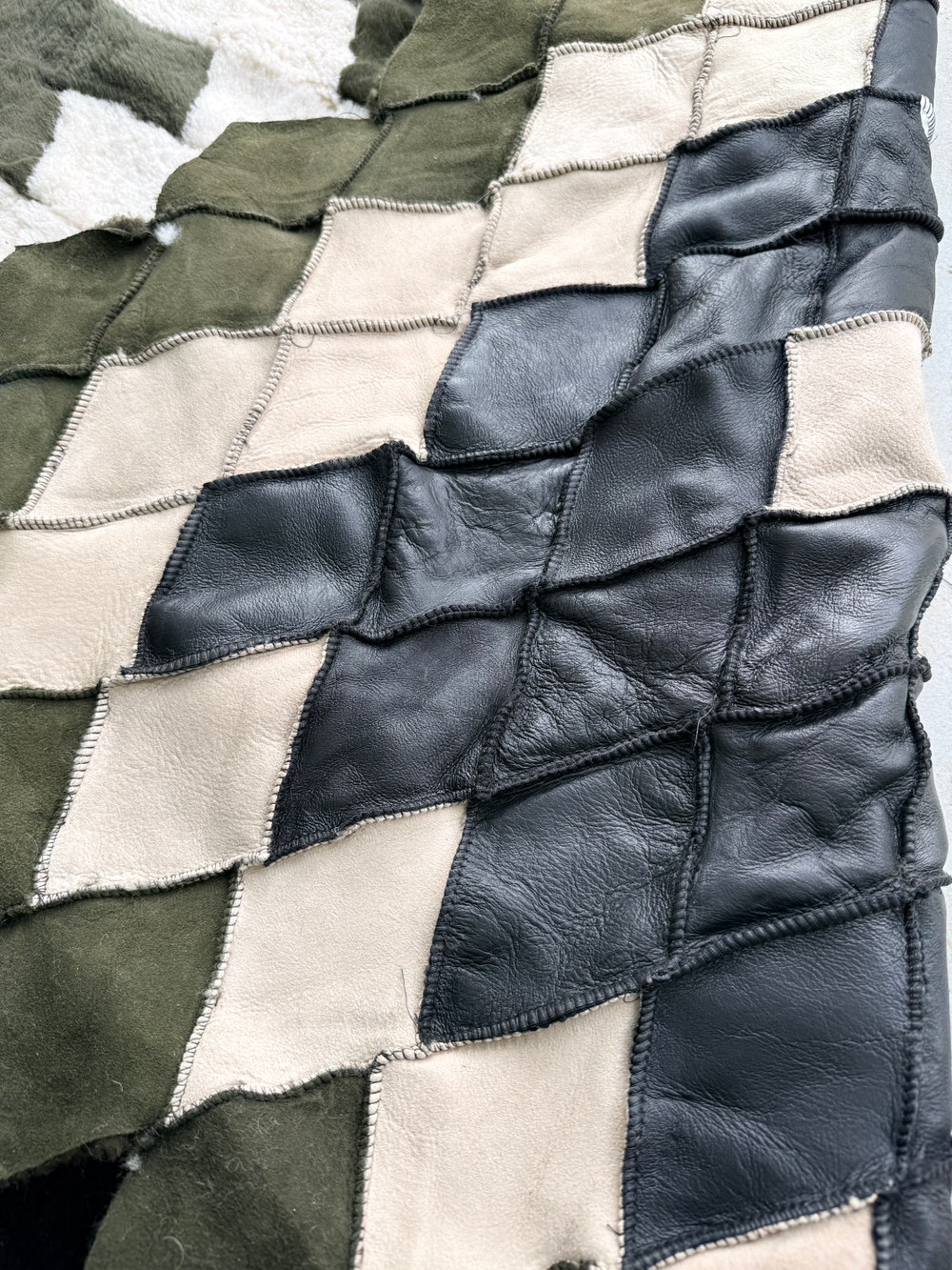 Покрывало меховое ковер из шкуры овчины