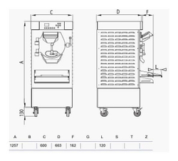 Батч-фризер для мороженого STAF59 HSX800 W