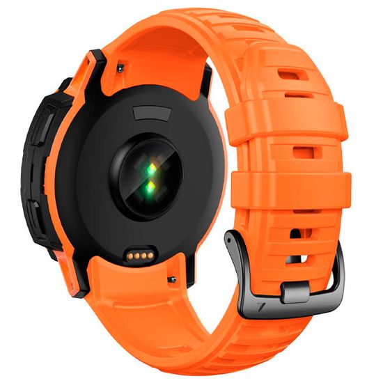 Ремешок 26 мм силиконовый для Garmin Instinct 2X Solar / Instinct 2X Solar Tactical оригинальное быстросъемное крепление Torch (Оранжевый)