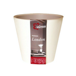 Горшок для цветов London D230 мм, 5л с дренажной вставкой, сливочный