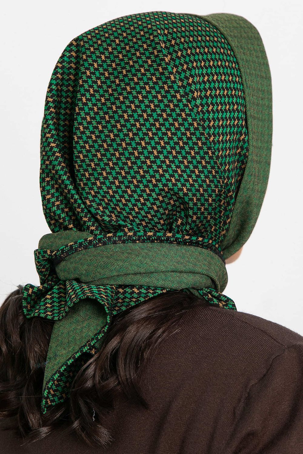 Косынка с отворотом (зелено-бежевая) КО18-23М LT Collection