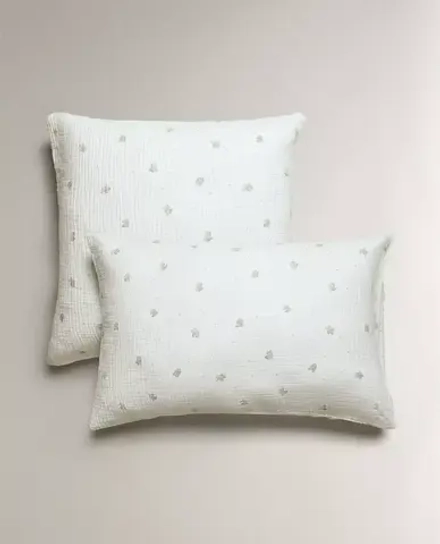 ZARA HOME ДЕТСКАЯ НАВОЛОЧКА С ПРИНТОМ «СЛОН», СЕРЫЙ