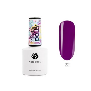 Гель-лак ADRICOCO Pretty dolly №22 неоновый баклажановый (8 мл.)