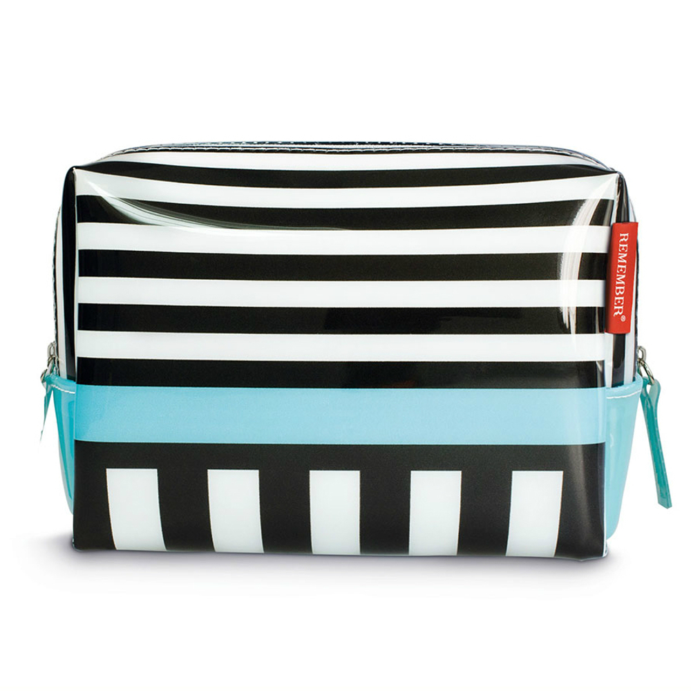 Косметичка remember, black stripes, большая