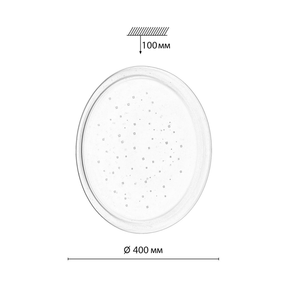 7774/DLN PALE SN 110 Светильник пластик/белый "зв. небо" LED 48Вт 3000/4000/6000К D400 IP43 CCT JOLLY