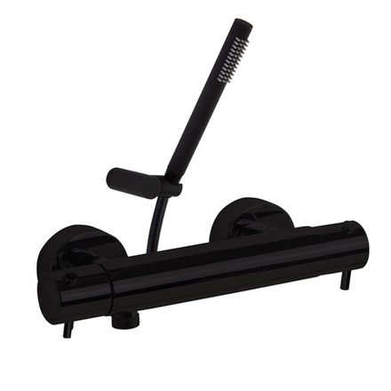 Смеситель термостатический для душа с душевым комплектом ODISEA 393401DNM черный