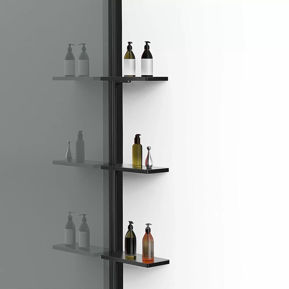 Душевая перегородка Vincea Walk-In VSW-1HWS120CGB 120 профиль черный матовый/стекло тонированное