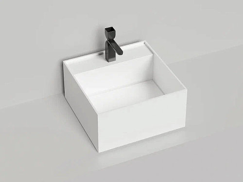 Раковина накладная Salini ARMONIA SQUARE TOP 02 S-Sense 130512TG 45 без отверстия под смеситель, белая