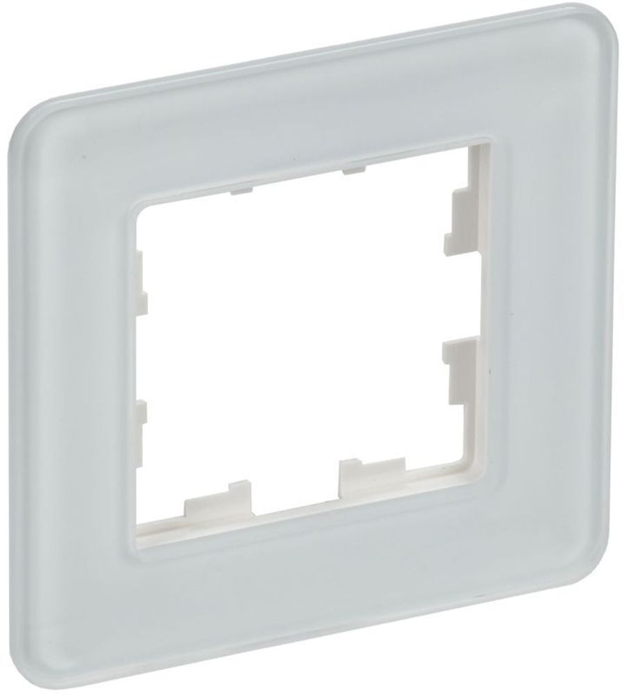 Рамка 1-м BRITE РУ-1-2-Бр стекло бел. RE IEK BR-M12-G-41-K01