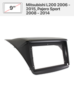 Переходная рамка и комплект проводов для Mitsubishi L200 2006 - 2015, Pajero Sport 2008 - 2014