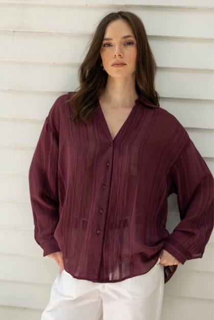 Блуза из вискозы с прозрачными вставками