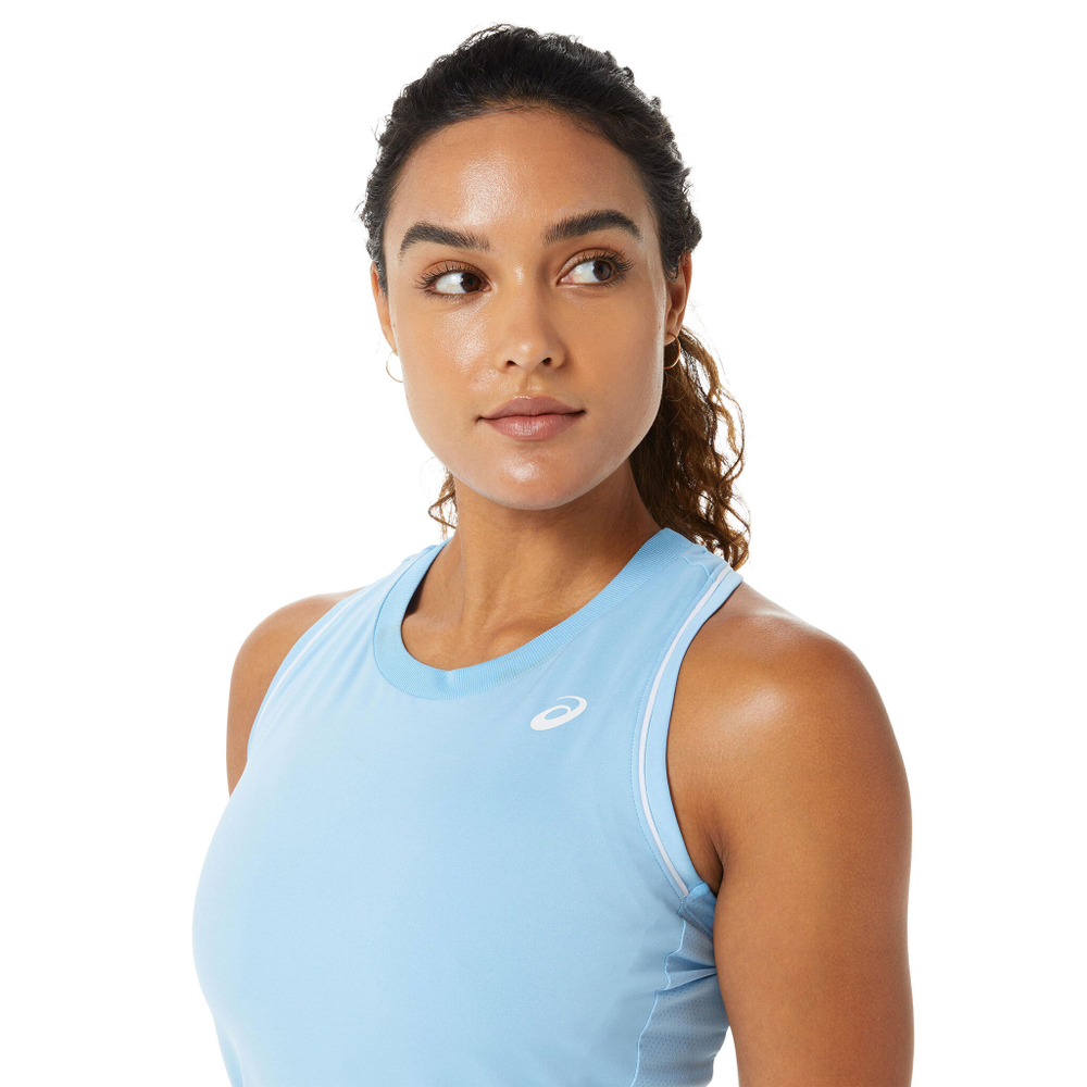 Женская теннисная майка ASICS Court Piping Tank Top Women - Light Blue