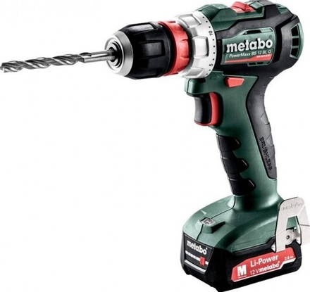Аккумуляторный шуруповерт METABO PowerMaxx BS 12 BL Quick 2х2.0 Ач, бесщеточная 601039500