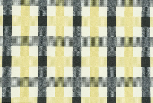 CLASSIC CHECK 5 мебельный велюр, рисунок клетка, белый жёлтый синий, 1,4 м