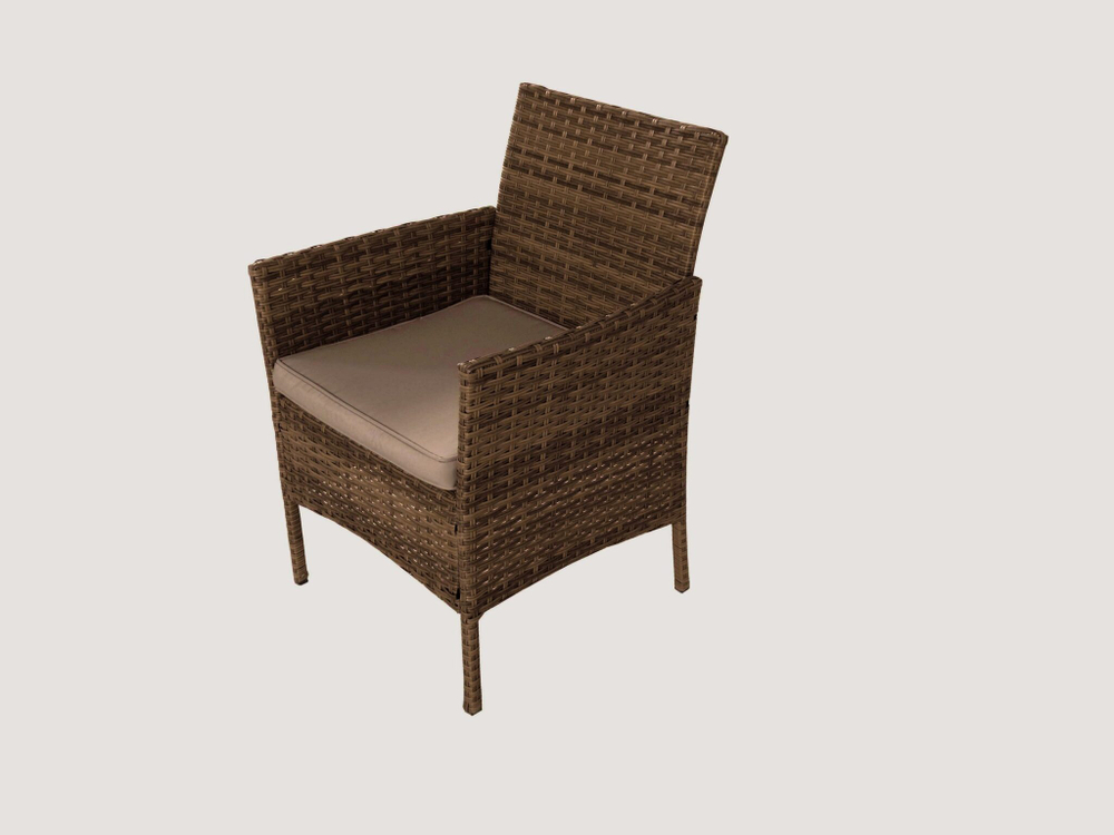 Комплект кресел плетеных из полиротанга Вирджиния (Анкор) с подушкой 5 мм — Шоколад