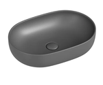 Умывальник чаша накладная овальная (цвет Антрацит Матовый) Element 600x415x135мм