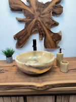Раковина из оникса Bowl Yellow BO-65706 40*40*15 из натурального камня