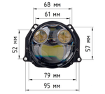 Билед модули Aozoom B-011 Laser 3.0 дюйма, 4 чипа, 5500K, 12V, 54W/81W, крепление 3R (комплект, 2шт)