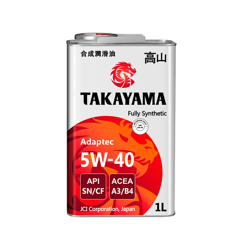 Моторное масло Takayama Adaptec 5W-40, SN/CF, A3/B4, синтетическое, 1 л