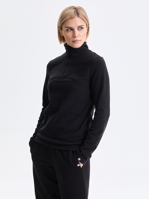 Черная Толстовка с воротником