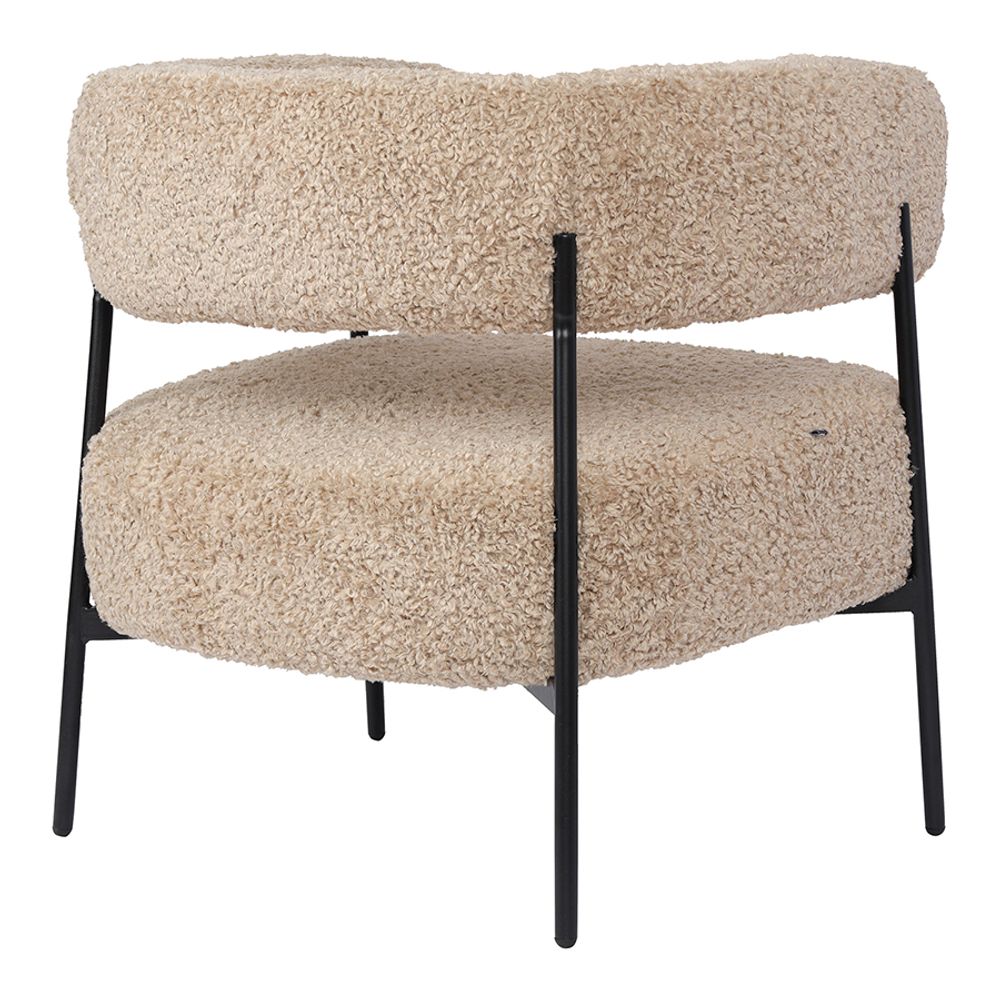 Кресло HugMe, букле, миндальное молоко