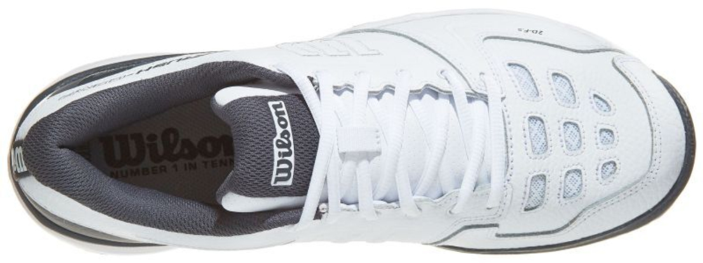 Мужские кроссовки теннисные Wilson Rush Comp LTR - white/white/ebony