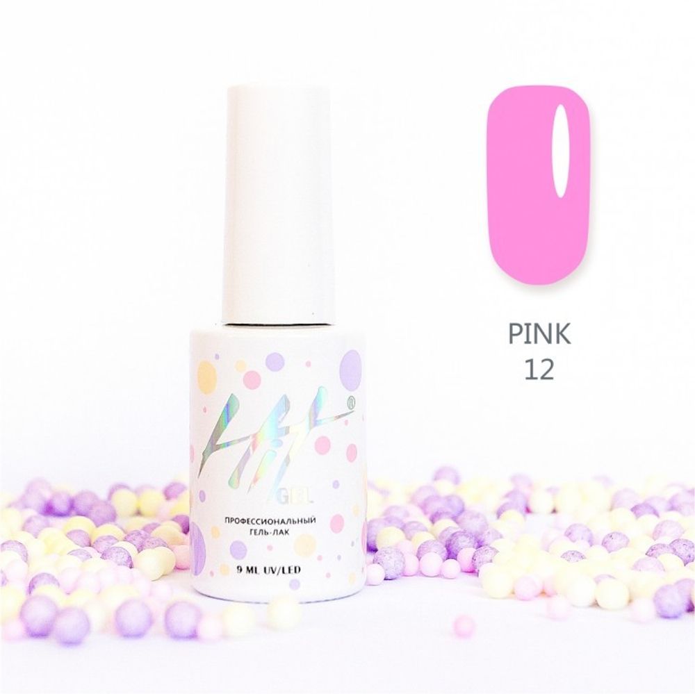 Гель-лак ТМ &quot;HIT gel&quot; №12 Pink, 9 мл