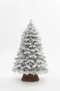 Искусственная елка Аляска заснеженная 240 см., 570 теплых белых LED ламп, литая+пвх, ЕлкиТорг (149240)