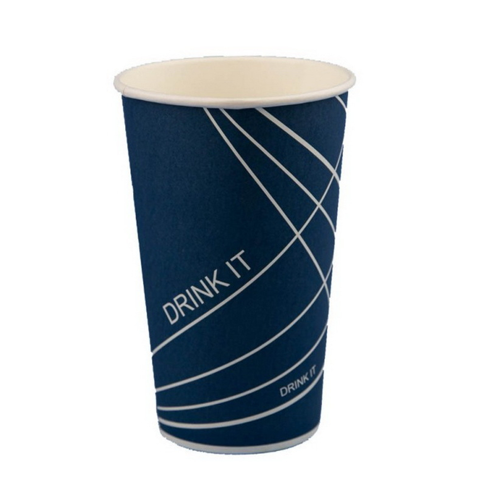 Стакан ГН 400 мл (d-90 мм) бумажный "DRINK IT" (50/1000 шт.) ЛигаПак
