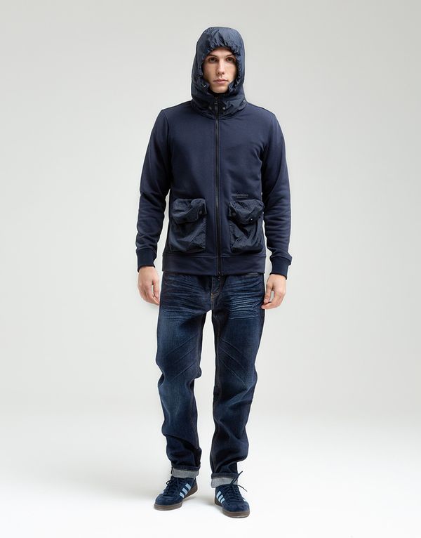 Худи We Don’t Care Rolled Up Zip Hoodie Navy - фото 3