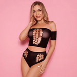 Комплект эротического белья Amor El, топ и трусики со шнуровкой, S/L