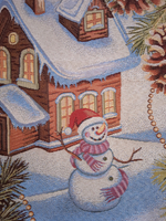 Декоративный гобеленовый чехол для интерьерной подушки Новогоднее утро 47х47