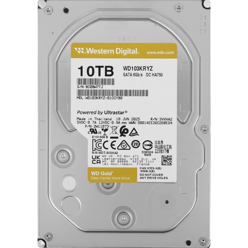 Жесткий диск WD SATA-III 10TB WD103KRYZ Gold