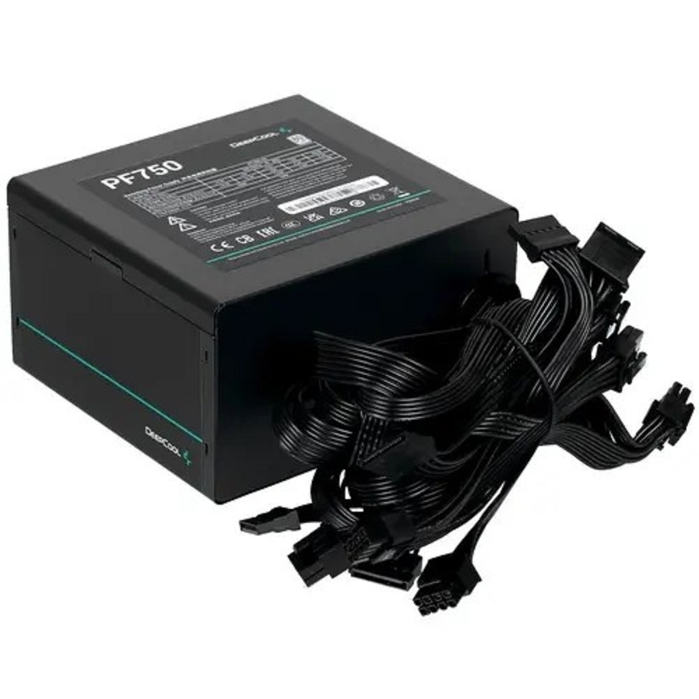 Блок питания Deepcool ATX 750W PF750 80 PLUS WHITE (20+4pin) APFC 120mm fan 6xSATA RTL