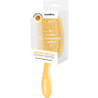 Расческа для сухих и влажных волос с ароматом манго SOLOMEYA Wet Detangler Brush Restangular Mango