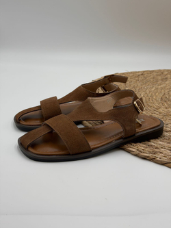 Босоножки женские натуральная кожа арт. PEY 470-3 цвет "рыже-коричневый"