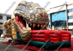 Коммерческий надувной батут "Клыкастый динозавр", 11*9*8 м
