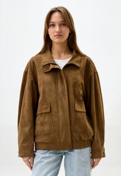 Куртка с замшевой фактурой