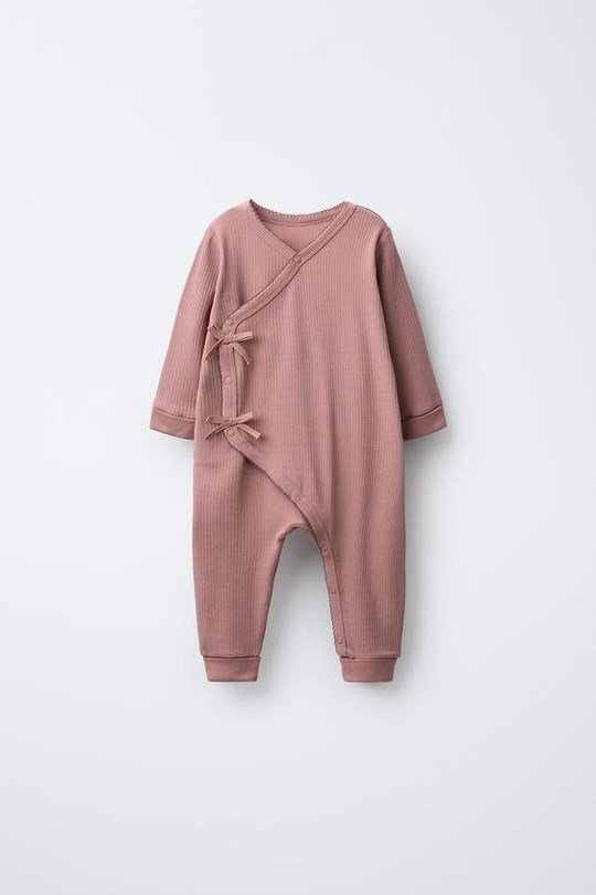 ZARA КОМБИНЕЗОН КИМОНО, РОЗОВЫЙ