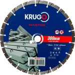 Диск алмазный сегментный турбо KRUGO MASTER по бетону 300х3,0х25,4х12mm, 81053000254