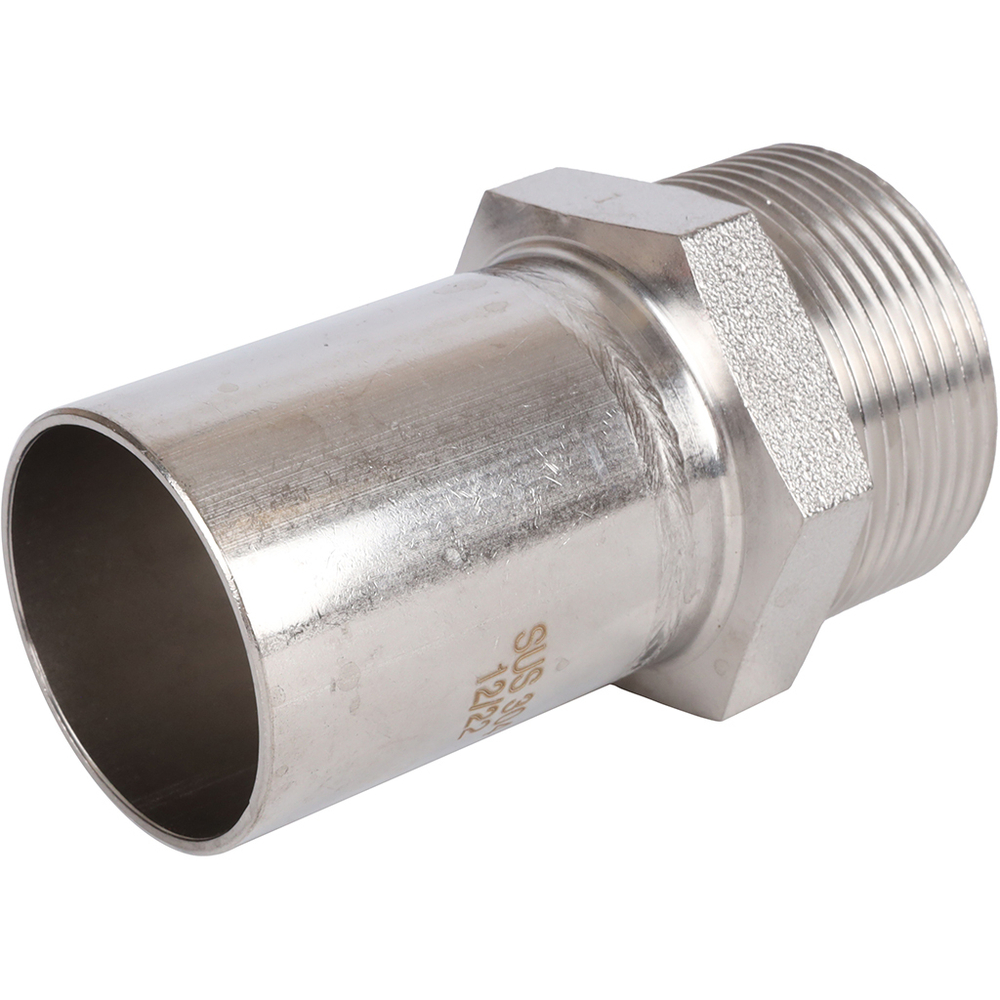 ROMMER Вставка с НР 42x1 1/2" из нержавеющей стали прессовой