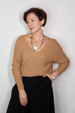 HMG 1328 Колье двойное с прямоугольным перламутром mix арт.2500