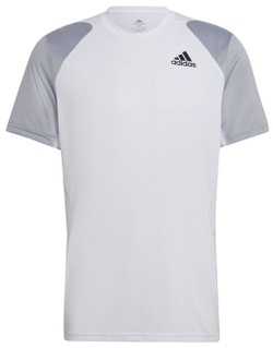 Футболка мужская теннисная Adidas Club Tee M - white/halo silver/black