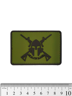 Шеврон Molon Labe Guns PVC. Олива