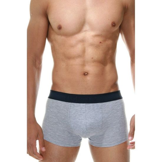 Набор мужских трусов боксеров 3в1 (темно-синие с принтом, светло-серые, темно-синие) DARKZONE DZN9016